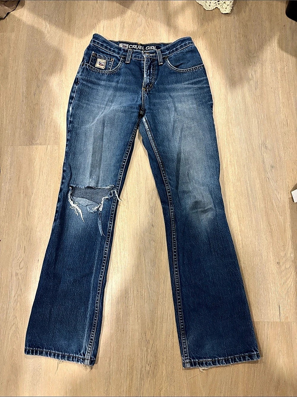 Cruel Girl Flare Leg Jeans Blue Waist 5